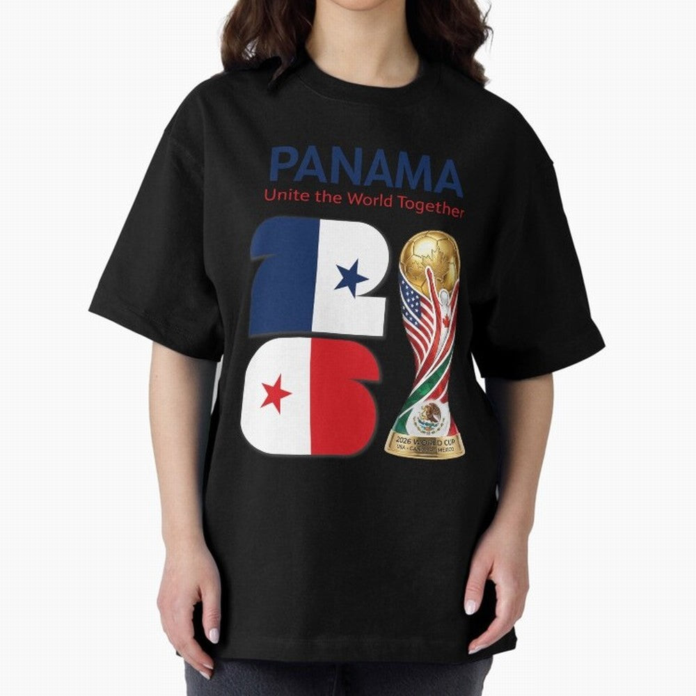 World Cup 2026, IMG 026, PANAMA 001 Oversized T-Shirt Fuel the Hype around Match Day Hype around FIFA World Cup 2026 Group Stage, Haaland and Mbappe, Brazil, Retro Football Energy, Iconic Rivalries, Trophy Chase Drama and Stadium Atmosphere;