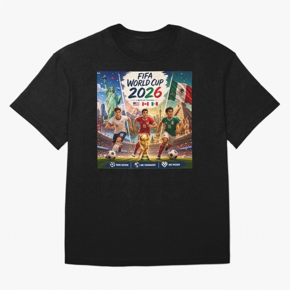 United by Football 2026 #football 2026 Oversized T-Shirt Represent Global Football Passion for FIFA World Cup 2026 USA Canada Mexico, Made for Messi, CR7 and Mbappe, Spain and Netherlands, Classic Soccer Heritage, Championship Pressure, Fan Loyalty