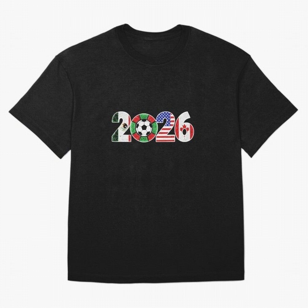 North American Soccer Spirit Team 2026 T-Shirt_82770209 Oversized T-Shirt Represent FIFA World Cup 2026 for Fans of Cristiano Ronaldo and Germany, Bringing Soccer Culture, Superstar Moments, National Team Dreams and Competitive Fire; Great for