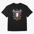 France World Cup 2026 Football Heritage - Les Bleus Crest Oversized T-Shirt Feel International Energy from Global Football Passion for FIFA World Cup 2026, Highlighting Messi, Neymar and Mbappe, Brazil, Portugal and Argentina, Football Festival