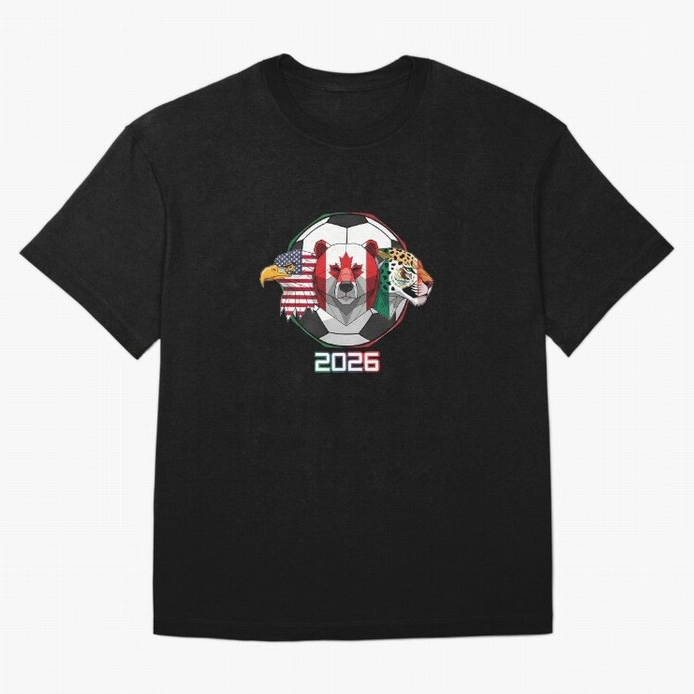 North American Soccer Animals 2026 Oversized T-Shirt Turn Every Weekend Toward Match Day Hype around FIFA World Cup 2026, CR7 and Messi, Spain, Supporter Pride, Iconic Celebrations, Legendary Names and Global Match Day Energy; Created for Match Day