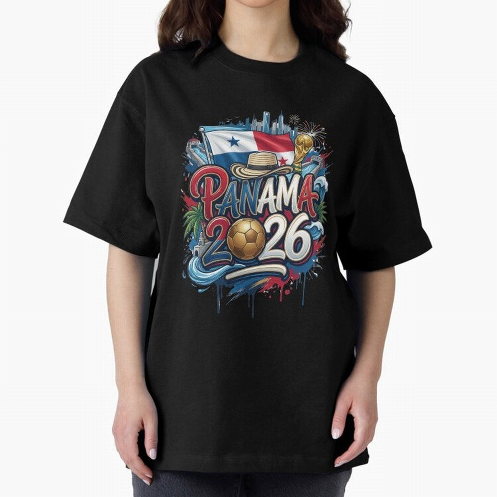 Panama World Cup 2026 Football Legacy Oversized T-Shirt Fuel Your Fan Pride for FIFA World Cup 2026 Spirit, Built around Brazil, Haaland, Soccer Culture, Superstar Moments, National Team Dreams and Competitive Fire; Perfect for Supporters Who Want