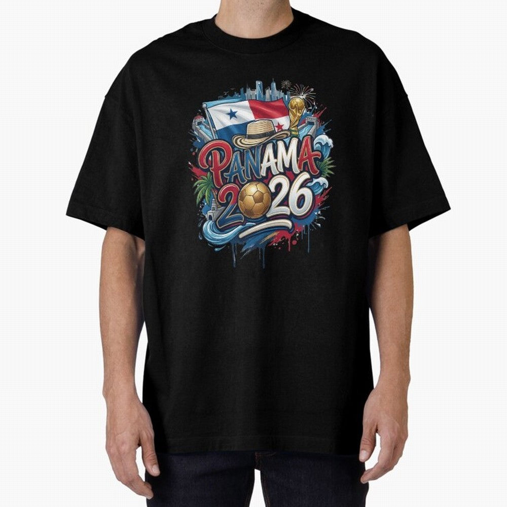 Panama World Cup 2026 Football Legacy Oversized T-Shirt Fuel Your Fan Pride for FIFA World Cup 2026 Spirit, Built around Brazil, Haaland, Soccer Culture, Superstar Moments, National Team Dreams and Competitive Fire; Perfect for Supporters Who Want