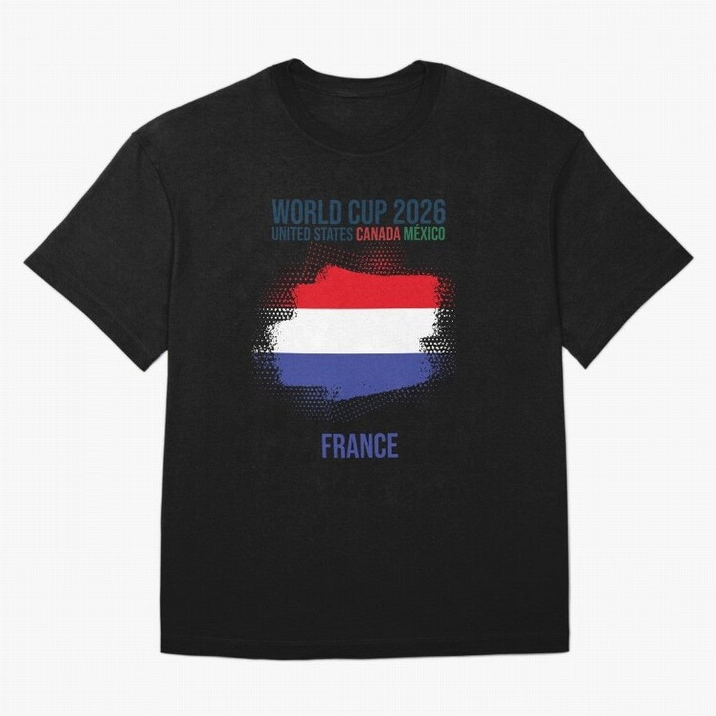 FRANCE WORLD CUP 2026 Oversized T-Shirt Keep the Match Day Mood of FIFA World Cup 2026 USA Canada Mexico for Fans of Neymar and Portugal, Bringing Game Day Rituals, Football Legends, Country Pride and the Road to the Final; Perfect for Fans,