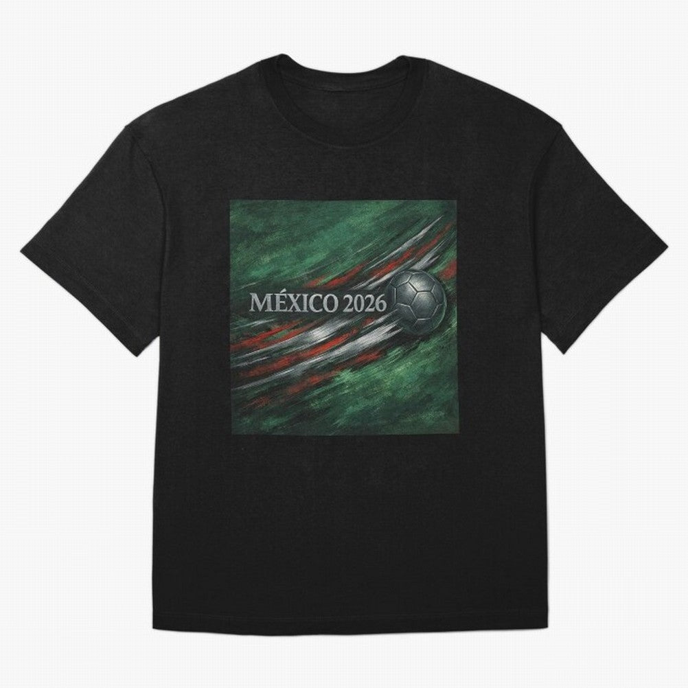 M¨¦xico 2026 Soccer Design Oversized T-Shirt Embrace FIFA World Cup 2026 Group Stage for Fans of Messi and Cristiano Ronaldo and Brazil, Portugal and Argentina, Bringing Stadium Memories, Football Loyalty, International Chants and Championship