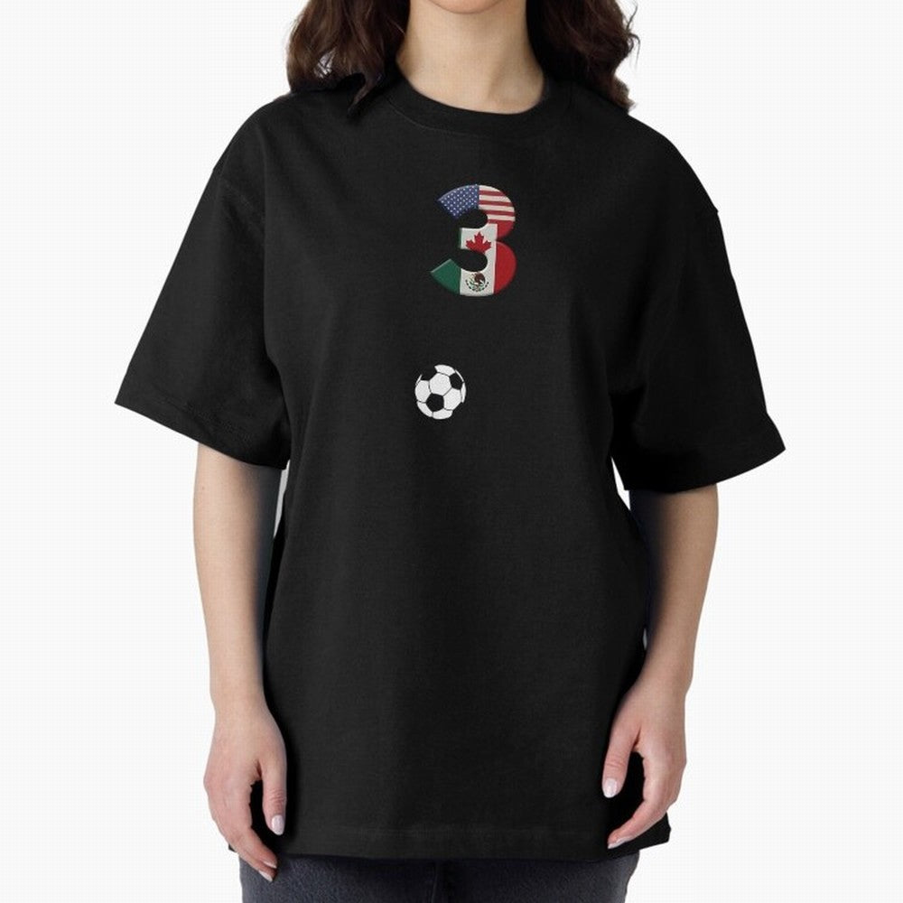 World Cup 2026 Host Nations Oversized T-Shirt Remember Iconic Moments from FIFA World Cup 2026 Group Stage for Fans of Haaland and Mbappe and Spain, Bringing Supporter Pride, Iconic Celebrations, Legendary Names and Global Match Day Energy; Ideal