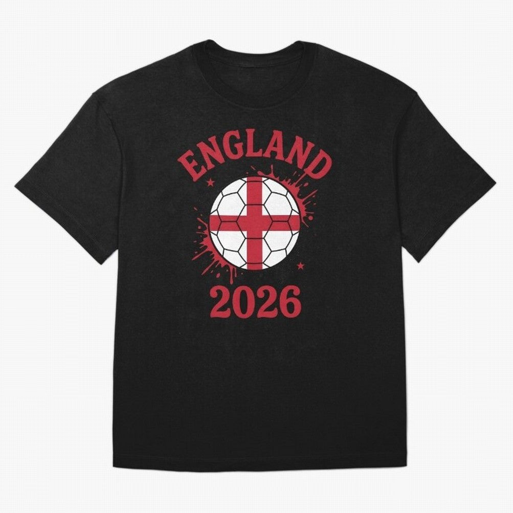 England World Cup 2026 football supporter| St George Cross Football Oversized T-Shirt Bring Stadium Energy to Match Day Hype around FIFA World Cup 2026 Group Stage, Messi, Neymar and Mbappe, Germany, Global Supporter Spirit, Legendary Goals,