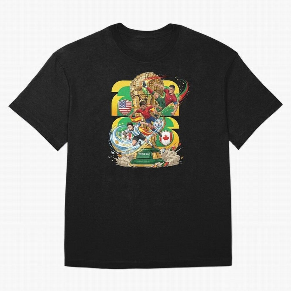 World Cup Teams 2026 Oversized T-Shirt Show Support during FIFA World Cup 2026 USA Canada Mexico for Fans of Haaland and Germany, Bringing Football Festival Excitement, Trophy Ambitions, Country Rivalries and Star Player Buzz; Great for Supporters