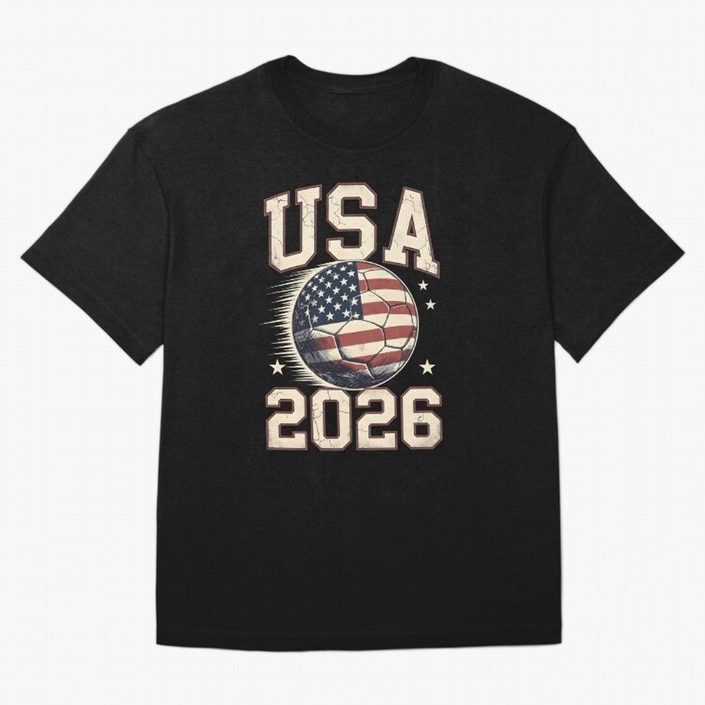 USA 2026 World Cup Soccer Oversized T-Shirt Bring Home Global Football Passion for FIFA World Cup 2026 USA Canada Mexico, Featuring CR7 and Messi, Brazil, Classic Soccer Heritage, Championship Pressure, Fan Loyalty and International Pride; Perfect