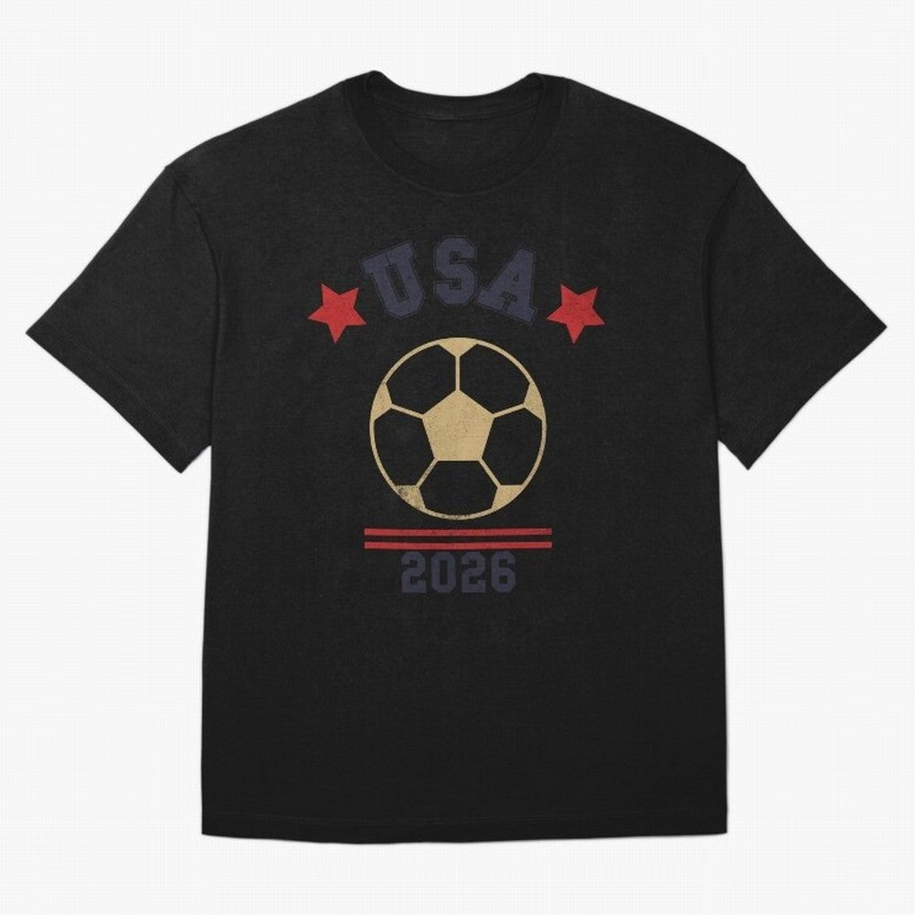 USA Soccer Fan 2026 Jersey Style Design Oversized T-Shirt Show Match Day Excitement for Global Football Passion for FIFA World Cup 2026, Connected to Messi and Cristiano Ronaldo, Spain and Netherlands, Worldwide Fan Energy, Dramatic Goals, Stadium