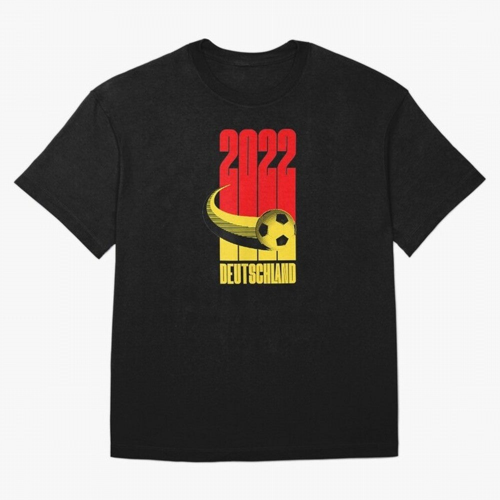 Germany 2022 Football Soccer Graphic Deutschland Oversized T-Shirt Carry National Pride through the FIFA World Cup 2026 Group Stage Journey through Messi, Neymar and Mbappe Highlights, Argentina, France and Brazil Pride, Goal Celebration Energy,