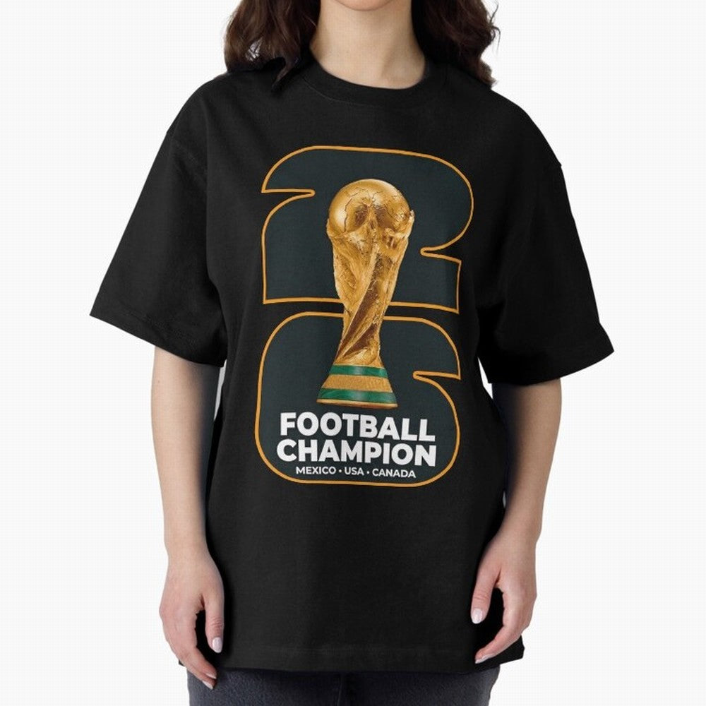 2026 Soccer Tournament Graphic - Football Champion Art Oversized T-Shirt Spotlight Match Day Hype around FIFA World Cup 2026 USA Canada Mexico, Neymar, Haaland and Cristiano Ronaldo, England, France and Netherlands, Fan Favorite Moments, National
