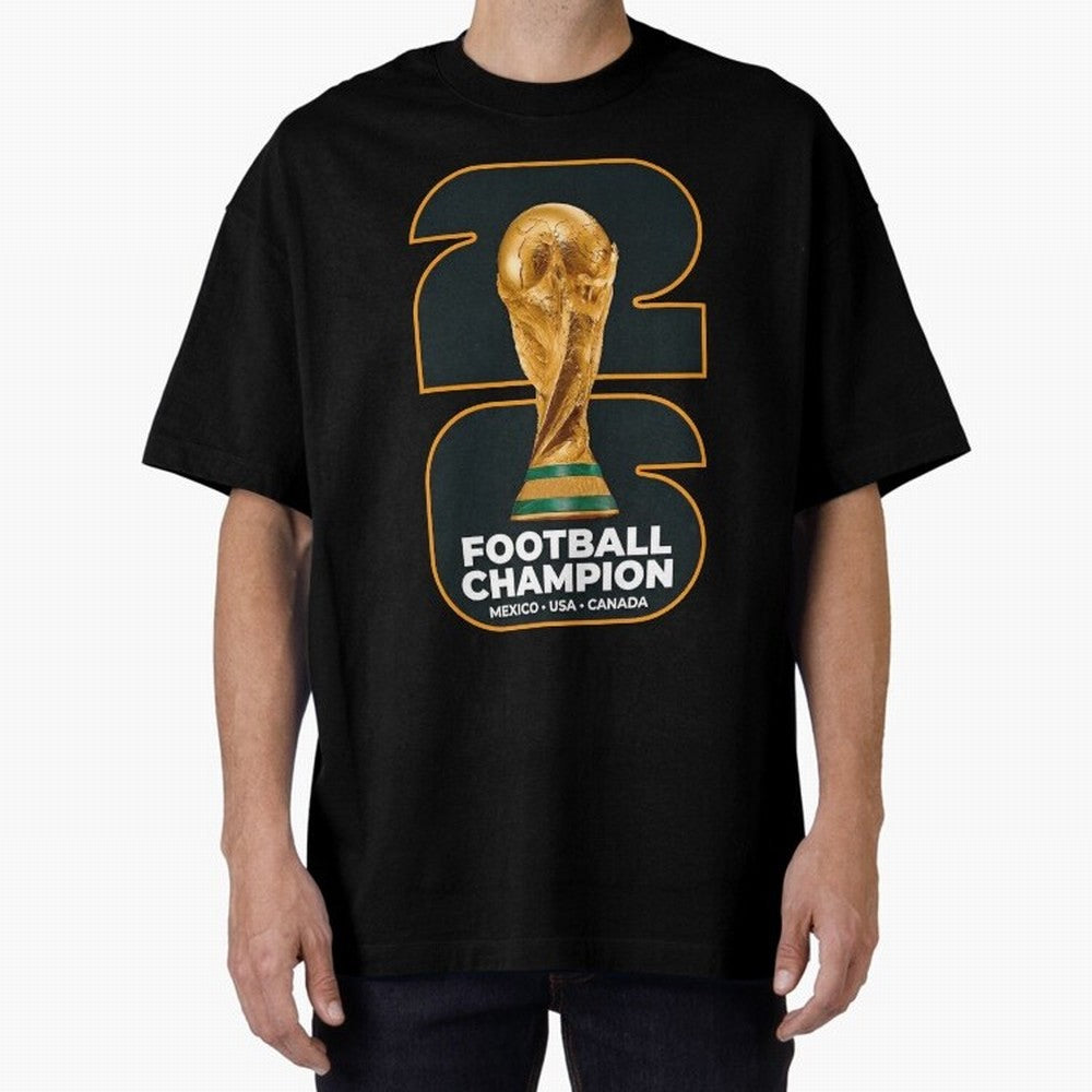 2026 Soccer Tournament Graphic - Football Champion Art Oversized T-Shirt Spotlight Match Day Hype around FIFA World Cup 2026 USA Canada Mexico, Neymar, Haaland and Cristiano Ronaldo, England, France and Netherlands, Fan Favorite Moments, National