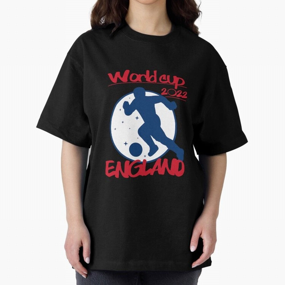England World Cup 2022 Oversized T-Shirt Bring Match Day Fire to the FIFA World Cup 2026 Journey through CR7 and Messi Highlights, Argentina and Brazil Pride, Fan Favorite Moments, National Team Passion, Big Match Drama and Soccer History; Ideal