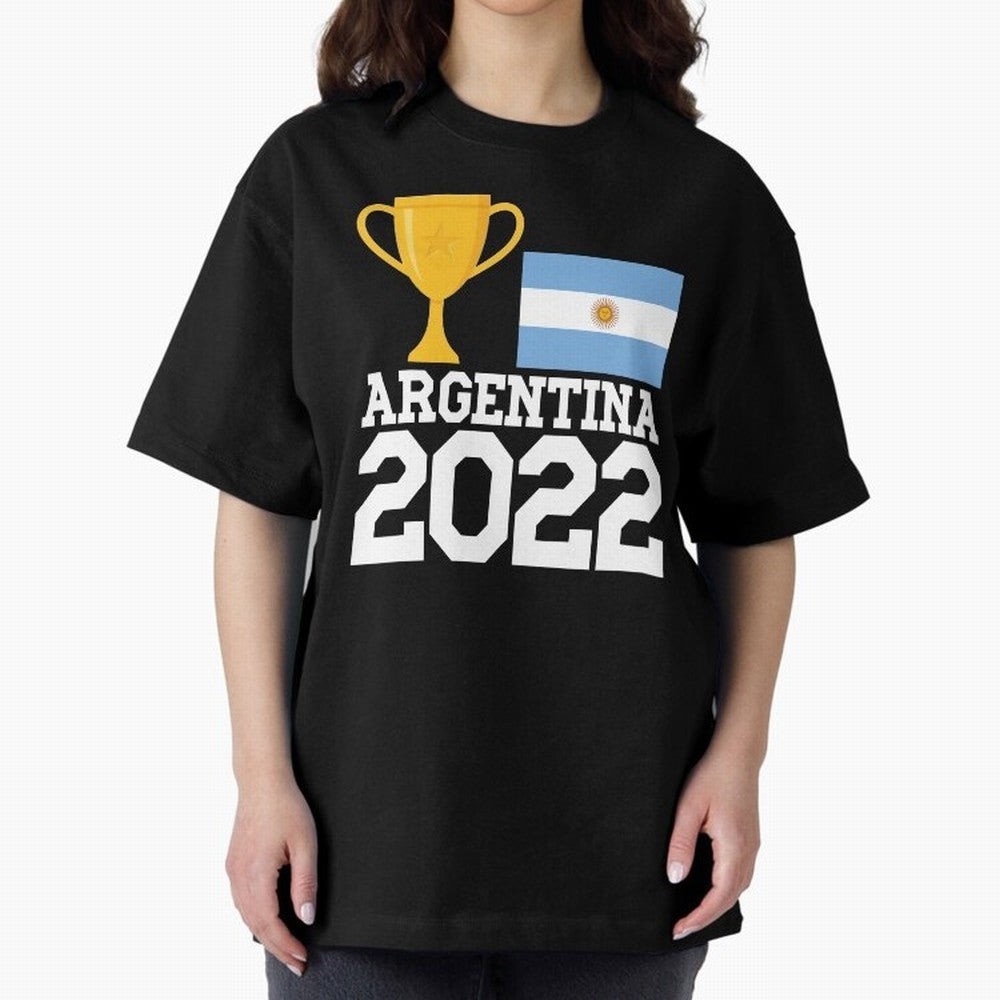 Argentina World Cup Soccer Football 2022, Argentina Soccer Jersey Argentinian Football, Argentina, Argentinian, Qatar World Cup 2022 Oversized T-Shirt Celebrate the Next Chapter of FIFA World Cup 2026 Group Stage Highlighting Neymar, Haaland and