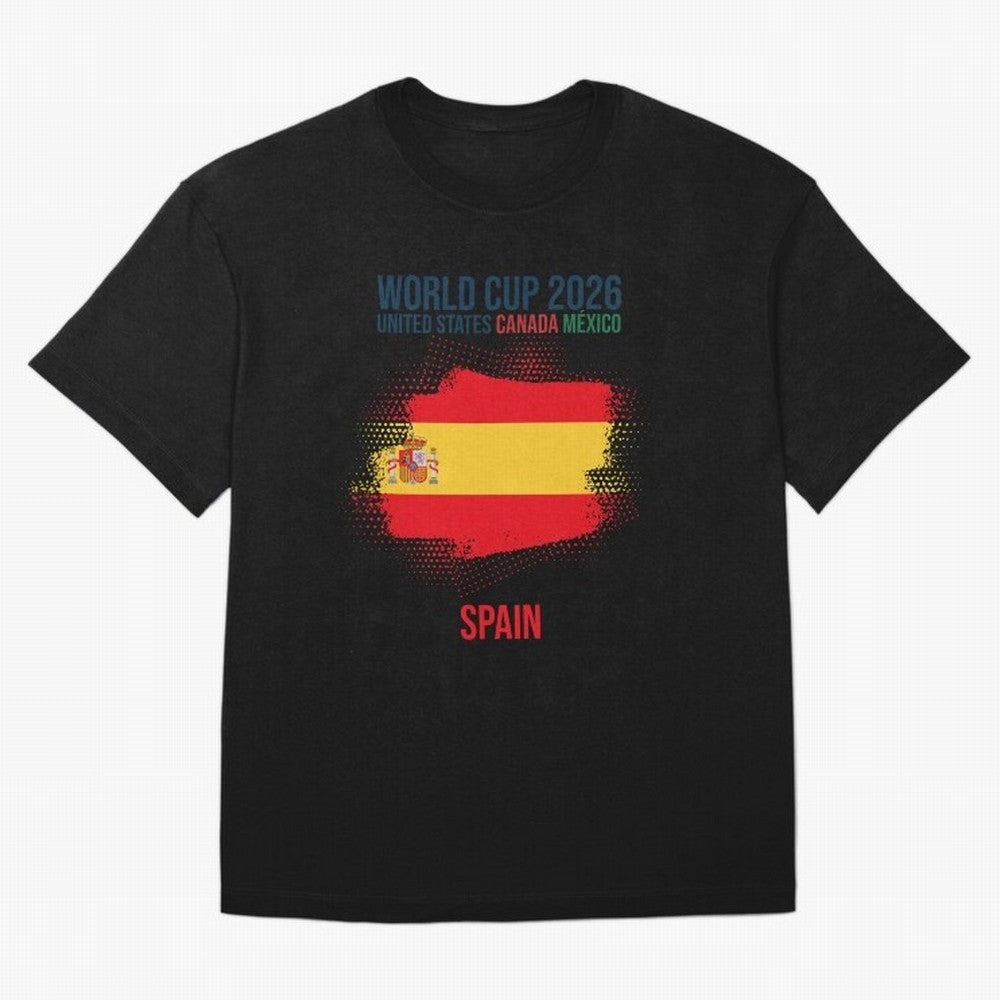 SPAIN WORLD CUP 2026 Oversized T-Shirt Carry FIFA World Cup 2026 Group Stage Featuring Neymar, Haaland and Cristiano Ronaldo, Argentina Energy, Football History, Final Match Energy, Crowd Noise and Once in a Lifetime Moments; Great for Supporters