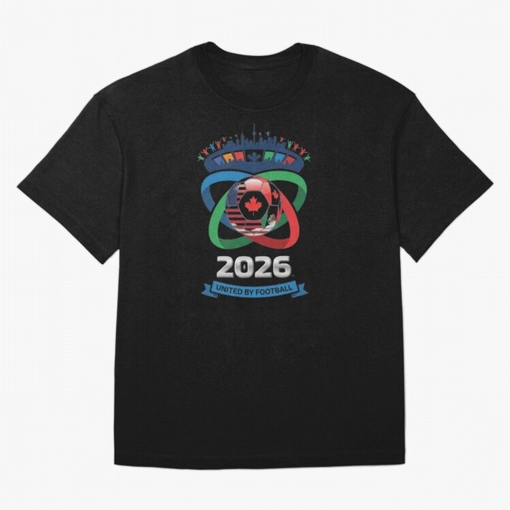 Infinity Loop World Cup 2026 Host Nation Design Oversized T-Shirt Feel FIFA World Cup 2026 Group Stage for Fans of Cristiano Ronaldo, Haaland and CR7 and Argentina and Brazil, Bringing Stadium Chants, National Pride, Trophy Dreams and Unforgettable