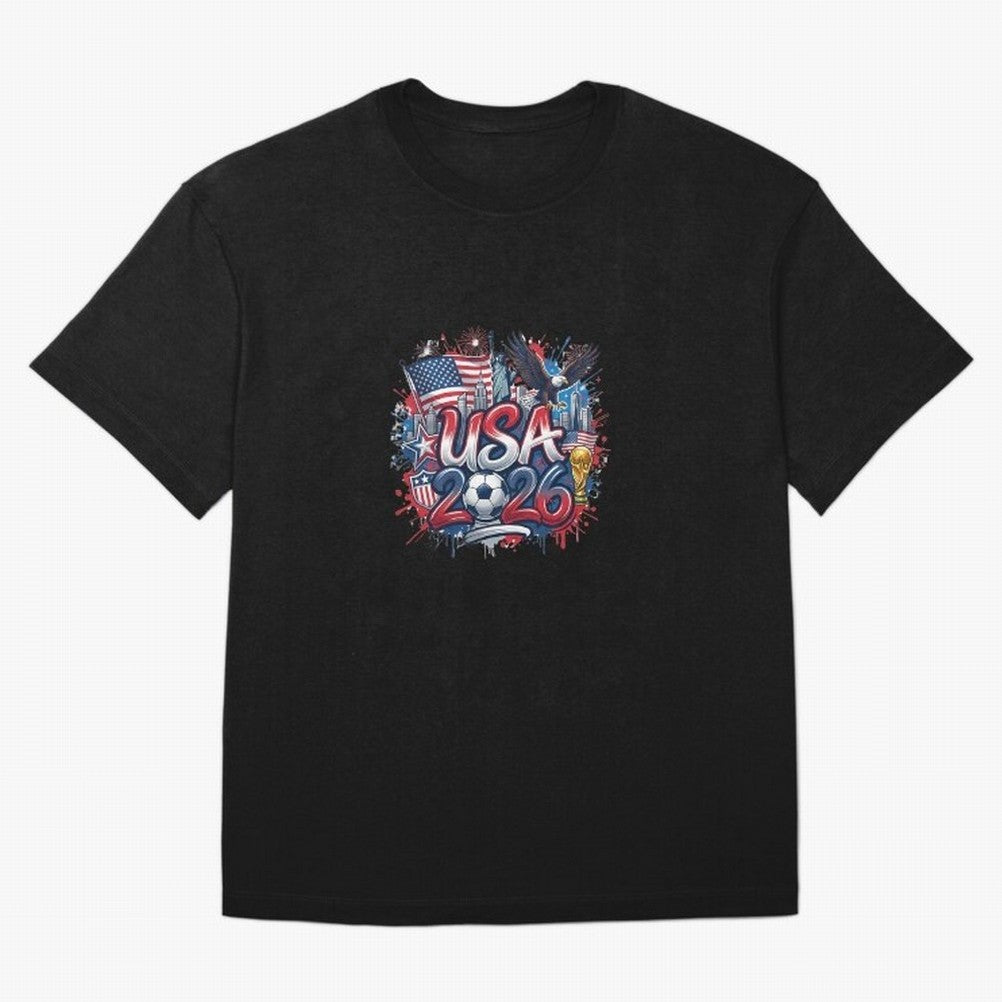 Usa World Cup 2026 Football Legacy Oversized T-Shirt Support the Legends of FIFA World Cup 2026 USA Canada Mexico Filled with CR7 and Messi, Argentina Energy, Game Day Rituals, Football Legends, Country Pride and the Road to the Final; Perfect for