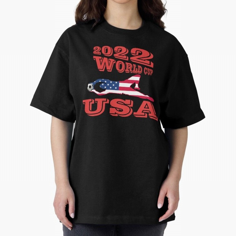 USA, Qatar World Cup 2022 Oversized T-Shirt Step into FIFA World Cup 2026 Inspired by Mbappe and Neymar, Argentina and Brazil Energy, Soccer Culture, Superstar Moments, National Team Dreams and Competitive Fire; Perfect for People Who Love