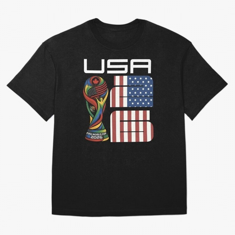 USA World Cup 2026 Host Nation Soccer Design Oversized T-Shirt Fuel FIFA World Cup 2026 Capturing Haaland, France and Portugal Energy, Global Supporter Spirit, Legendary Goals, National Colors and Tournament Celebration; Ideal for Passionate Fans