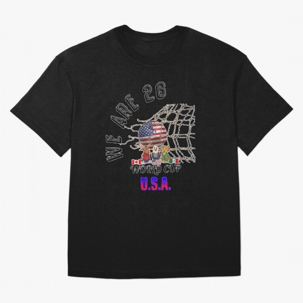 World cup 26 - USA Oversized T-Shirt Celebrate the Next Chapter of the FIFA World Cup 2026 Journey through Messi Highlights, Argentina and Brazil Pride, Football History, Final Match Energy, Crowd Noise and Once in a Lifetime Moments; Ideal for