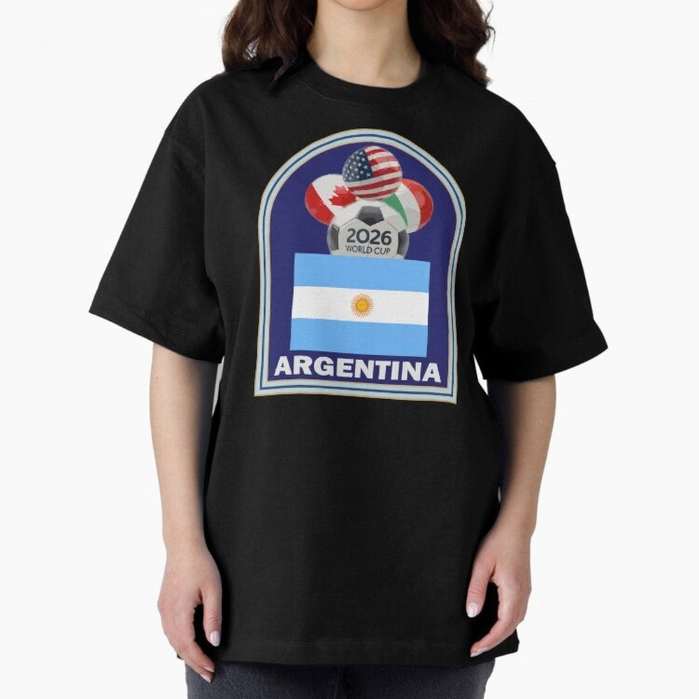 Argentina 2026 Soccer T-shirt Oversized T-Shirt Keep the Match Day Mood of FIFA World Cup 2026 Spirit, Filled with Portugal, Spain and Germany, Cristiano Ronaldo, Haaland and CR7, Game Day Rituals, Football Legends, Country Pride and the Road to