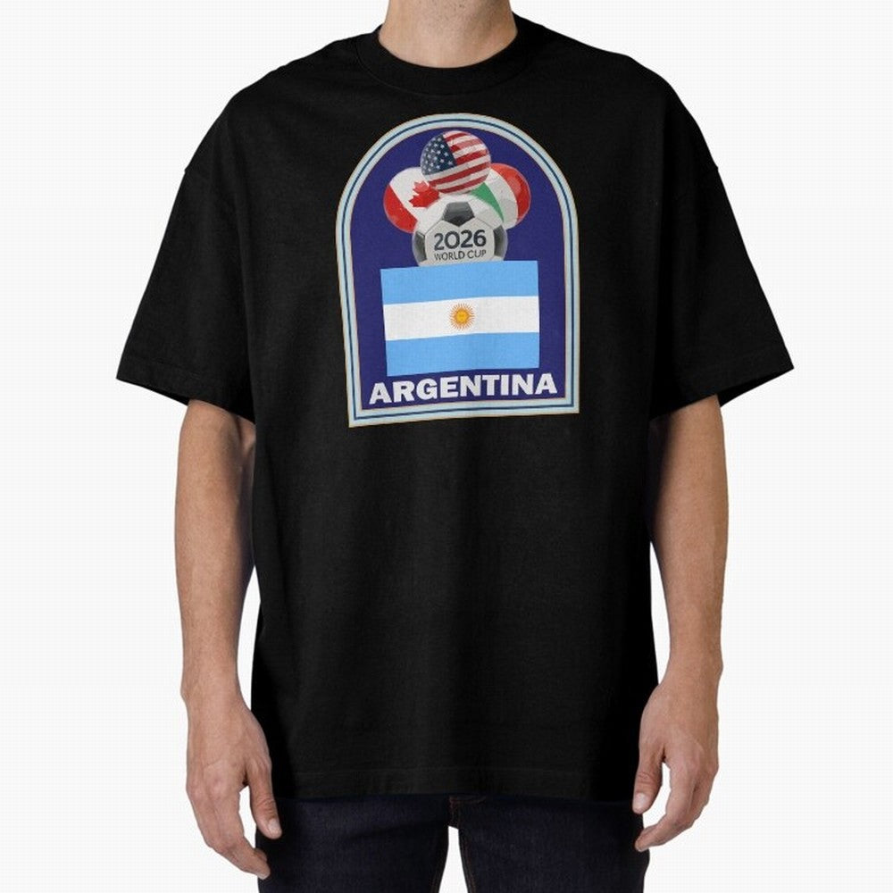Argentina 2026 Soccer T-shirt Oversized T-Shirt Keep the Match Day Mood of FIFA World Cup 2026 Spirit, Filled with Portugal, Spain and Germany, Cristiano Ronaldo, Haaland and CR7, Game Day Rituals, Football Legends, Country Pride and the Road to