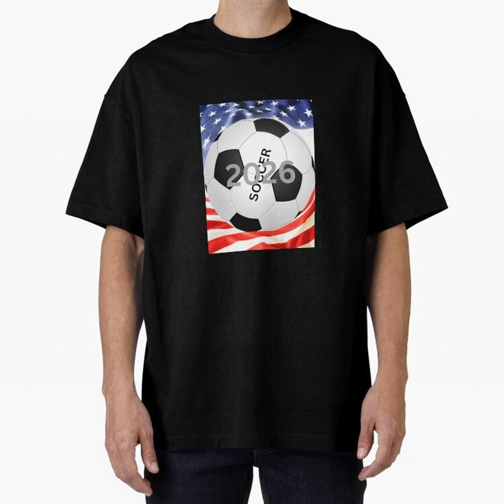 THIS IS SOCCER 2026 Oversized T-Shirt Bring a Vintage Feel to the FIFA World Cup 2026 USA Canada Mexico Journey through Mbappe Highlights, France Pride, Fan Favorite Moments, National Team Passion, Big Match Drama and Soccer History; Great for