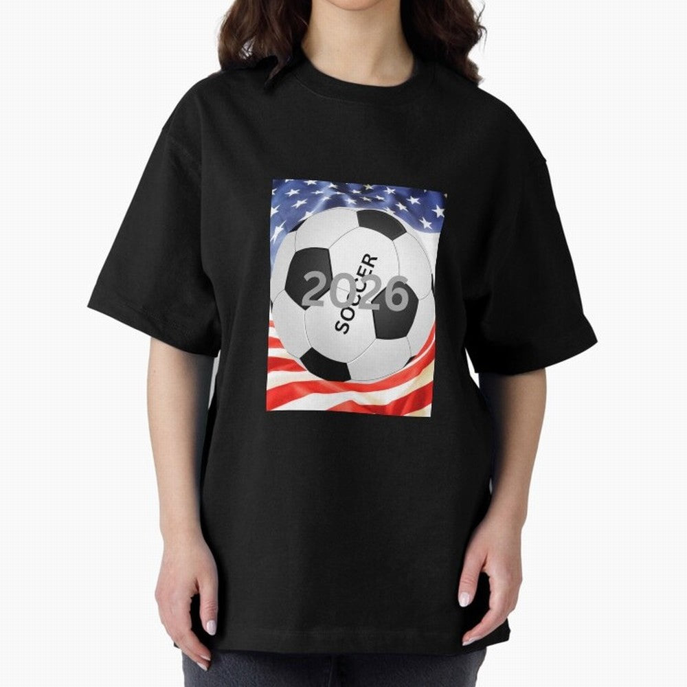 THIS IS SOCCER 2026 Oversized T-Shirt Bring a Vintage Feel to the FIFA World Cup 2026 USA Canada Mexico Journey through Mbappe Highlights, France Pride, Fan Favorite Moments, National Team Passion, Big Match Drama and Soccer History; Great for