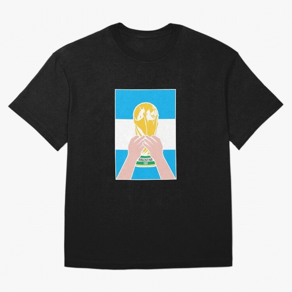 Champion Argentina 2022 Oversized T-Shirt Celebrate Soccer Greatness during FIFA World Cup 2026 Spirit, Built around France, CR7, Champion Mindset, Group Stage Buzz, Knockout Tension and Passionate Fan Culture; Ideal for Passionate Fans Who Love