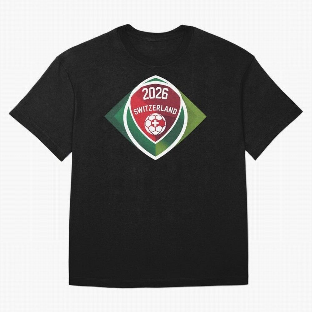 Switzerland 2026 Oversized T-Shirt Bring Trophy Dreams to FIFA World Cup 2026 USA Canada Mexico Centered on Mbappe, Brazil, Portugal and Argentina Energy, Stadium Chants, National Pride, Trophy Dreams and Unforgettable Football Memories; Perfect