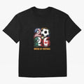 United By Football Soccer Fan Gear 2026 Oversized T-Shirt Stand Out with Spirit from FIFA World Cup 2026 USA Canada Mexico for Fans of CR7 and England and Germany, Bringing Football Passion, Legendary Performances, Festival Vibes and Supporter