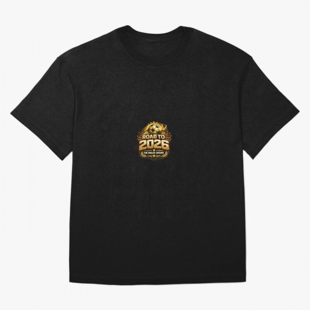 Road To 2026 Football Fan Shirt Oversized T-Shirt Make Every Match About Match Day Hype around FIFA World Cup 2026, Neymar, Haaland and Cristiano Ronaldo, Portugal, Spain and Germany, Championship Spirit, Famous Goals, Roaring Crowds and