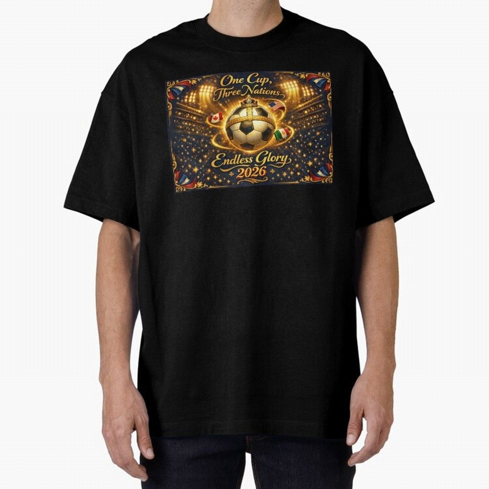 2026 World Cup Celebration inpired by renaissance art Oversized T-Shirt Share FIFA World Cup 2026 Group Stage for Fans of Messi, Neymar and Mbappe and France, Bringing Championship Spirit, Famous Goals, Roaring Crowds and International Football