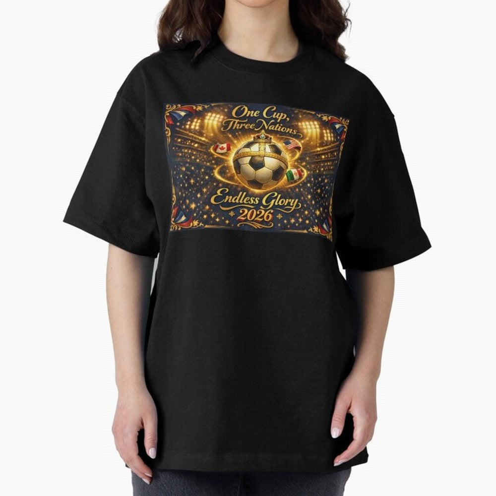 2026 World Cup Celebration inpired by renaissance art Oversized T-Shirt Share FIFA World Cup 2026 Group Stage for Fans of Messi, Neymar and Mbappe and France, Bringing Championship Spirit, Famous Goals, Roaring Crowds and International Football