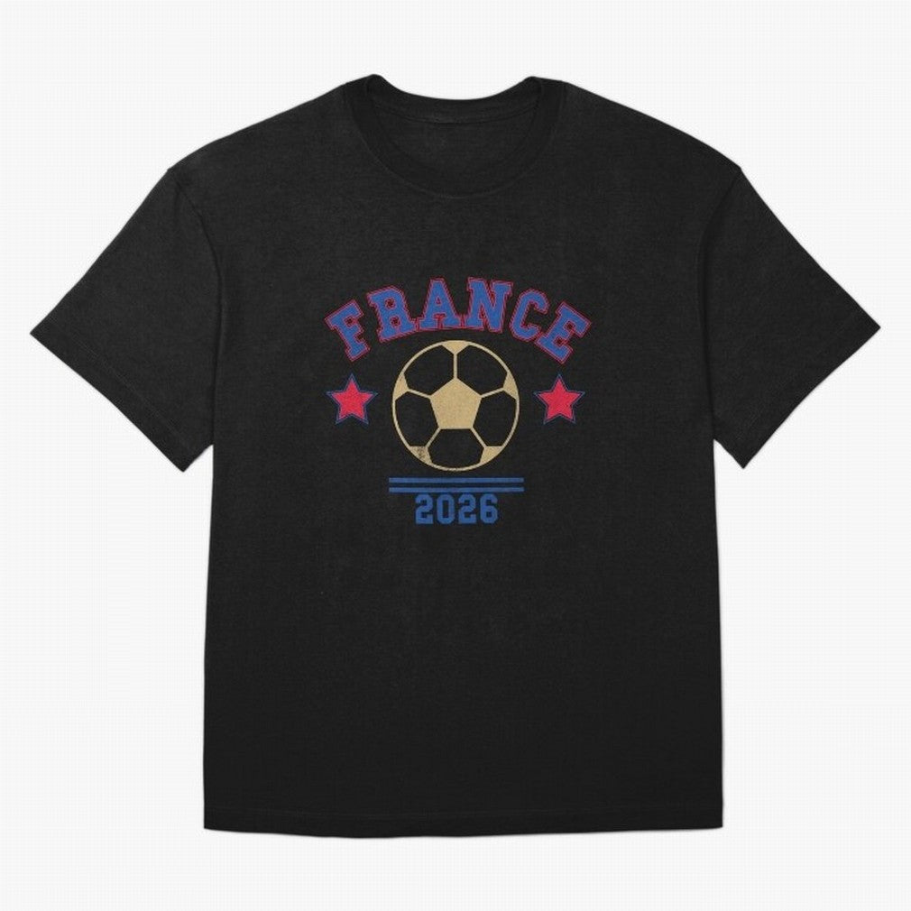 France 2026 ¡ª Vintage Soccer Tee Oversized T-Shirt Fuel the Hype around FIFA World Cup 2026 Group Stage for Fans of Mbappe and Neymar and Germany, Bringing Stadium Chants, National Pride, Trophy Dreams and Unforgettable Football Memories; Built
