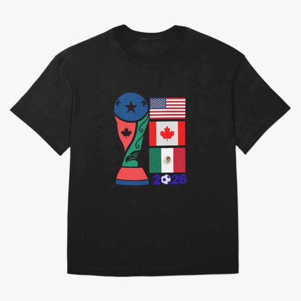 North America Football Unity 2026 Oversized T-Shirt Live for the Drama of FIFA World Cup 2026 for Fans of Neymar and Brazil, Bringing Fan Favorite Moments, National Team Passion, Big Match Drama and Soccer History; Ideal for Fans Who Follow Messi,