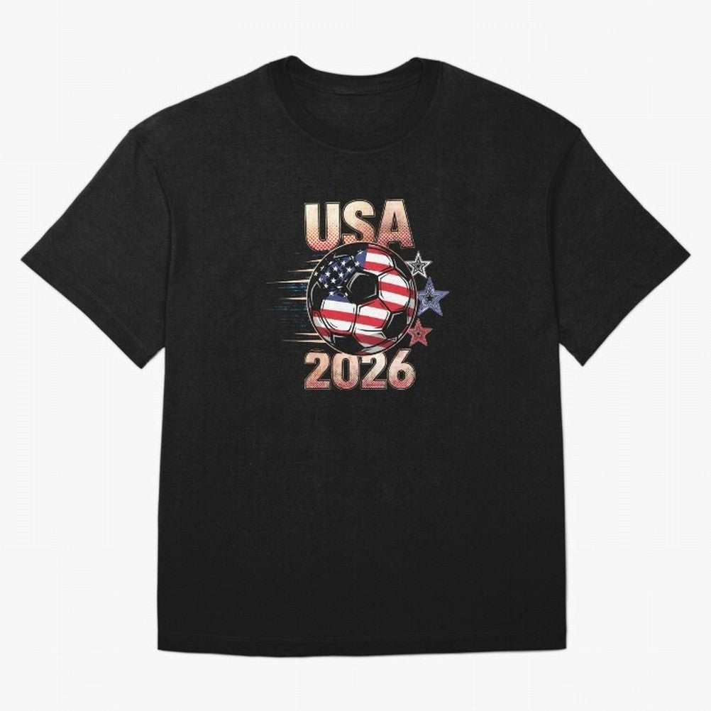 USA Soccer with Red White Blue Stars 2026 Cup T-Shirt_83834283 Oversized T-Shirt Stand Out with Spirit from the FIFA World Cup 2026 Journey through CR7 Highlights, Netherlands Pride, Football Festival Excitement, Trophy Ambitions, Country Rivalries