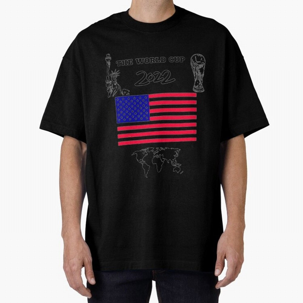 T-shirt for World cup, USA Oversized T-Shirt Bring Home FIFA World Cup 2026 for Fans of Messi and Portugal, Bringing Worldwide Fan Energy, Dramatic Goals, Stadium Lights and Championship Celebrations; Ideal for Football Dads, Football Moms,