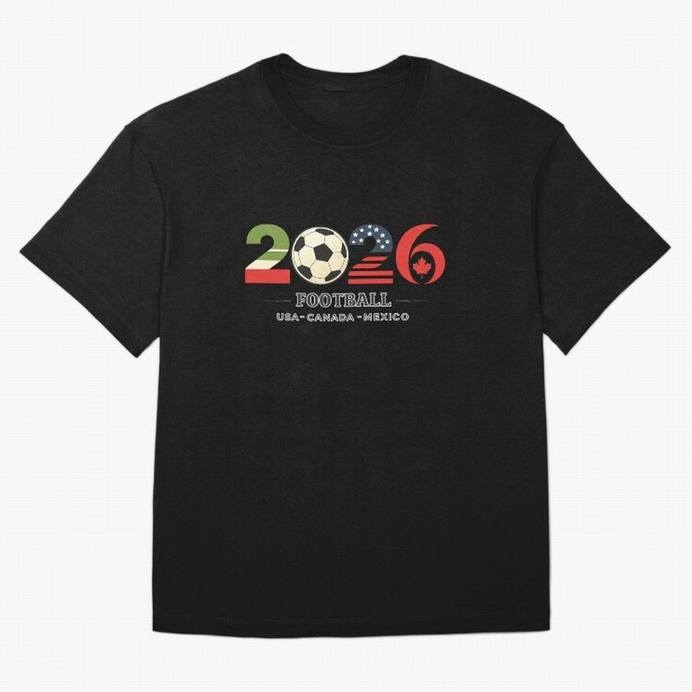 Football 2026 USA Canada Mexico Oversized T-Shirt Show Your Love for Match Day Hype around FIFA World Cup 2026 Group Stage, Mbappe and Neymar, Brazil, Match Day Excitement, Supporter Culture, Golden Goals and Global Football Passion; Great for