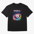 North America Soccer 2026 Shirt, Soccer 26 USA Canada Mexico Fan Tee, United 2026 Soccer Graphic - Bold Oversized T-Shirt Represent Football Lovers during FIFA World Cup 2026 Group Stage for Fans of Messi, CR7 and Mbappe and Portugal, Bringing