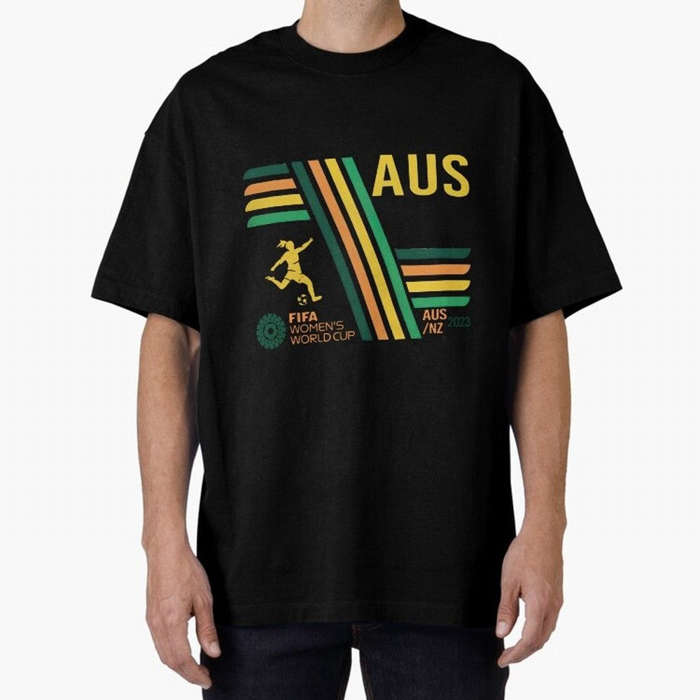 Australia Women's World Cup Oversized T-Shirt Bring Trophy Dreams to Global Football Passion for FIFA World Cup 2026 USA Canada Mexico, Driven by Neymar, Haaland and Cristiano Ronaldo, France, Football History, Final Match Energy, Crowd Noise and