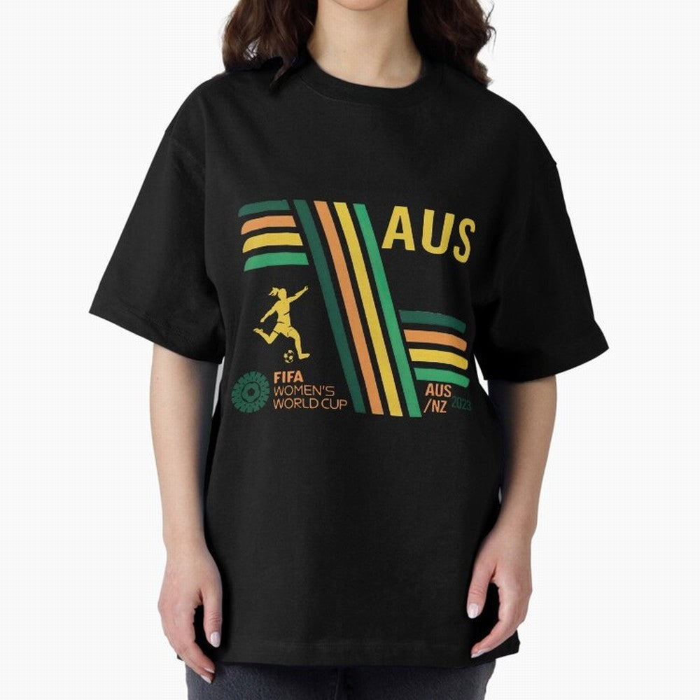 Australia Women's World Cup Oversized T-Shirt Bring Trophy Dreams to Global Football Passion for FIFA World Cup 2026 USA Canada Mexico, Driven by Neymar, Haaland and Cristiano Ronaldo, France, Football History, Final Match Energy, Crowd Noise and