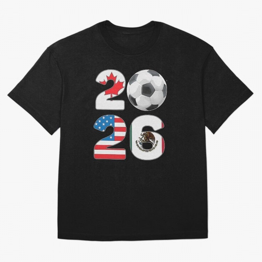 2026 North America Football Massive Event Soccer Ball Oversized T-Shirt Make Game Day About FIFA World Cup 2026 Group Stage for Fans of Neymar, Haaland and Cristiano Ronaldo and Germany, Bringing Global Supporter Spirit, Legendary Goals, National