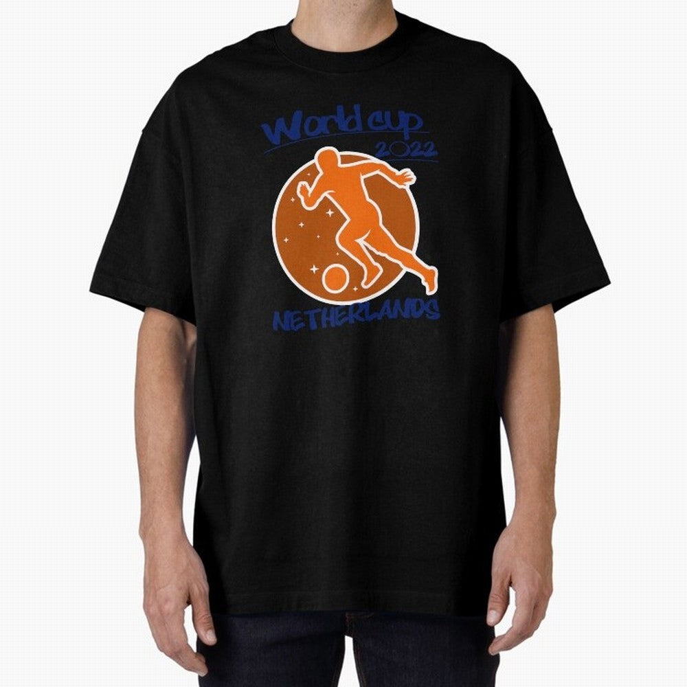 Netherlands World Cup 2022 Oversized T-Shirt Celebrate Classic Football Spirit in FIFA World Cup 2026 Group Stage Inspired by Neymar, Haaland and Cristiano Ronaldo, England, France and Netherlands Energy, Retro Football Energy, Iconic Rivalries,