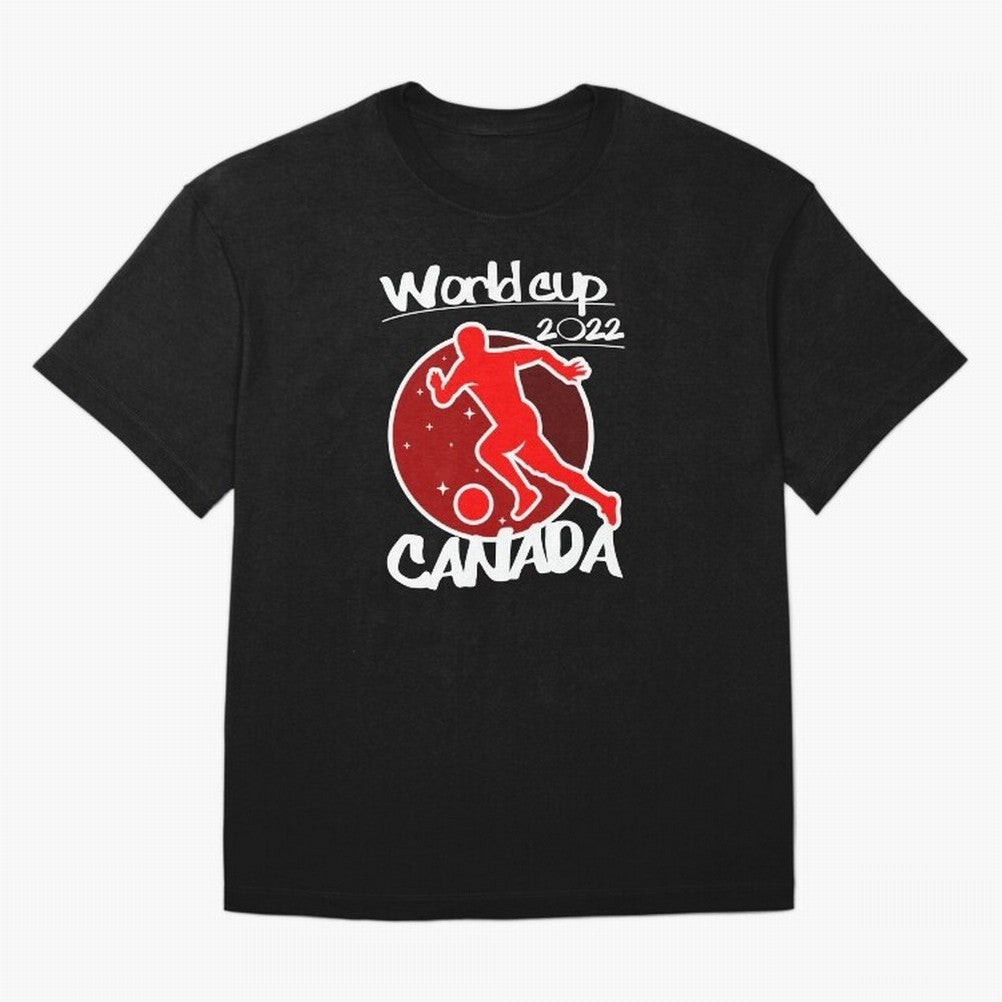 Canada World Cup 2022 Oversized T-Shirt Represent Football Lovers during FIFA World Cup 2026 Group Stage for Fans of Messi, CR7 and Mbappe and Portugal, Bringing Vintage Soccer Flavor, Modern Football Stars, National Flags and Final Night Emotion;
