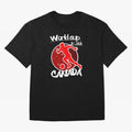 Canada World Cup 2022 Oversized T-Shirt Represent Football Lovers during FIFA World Cup 2026 Group Stage for Fans of Messi, CR7 and Mbappe and Portugal, Bringing Vintage Soccer Flavor, Modern Football Stars, National Flags and Final Night Emotion;