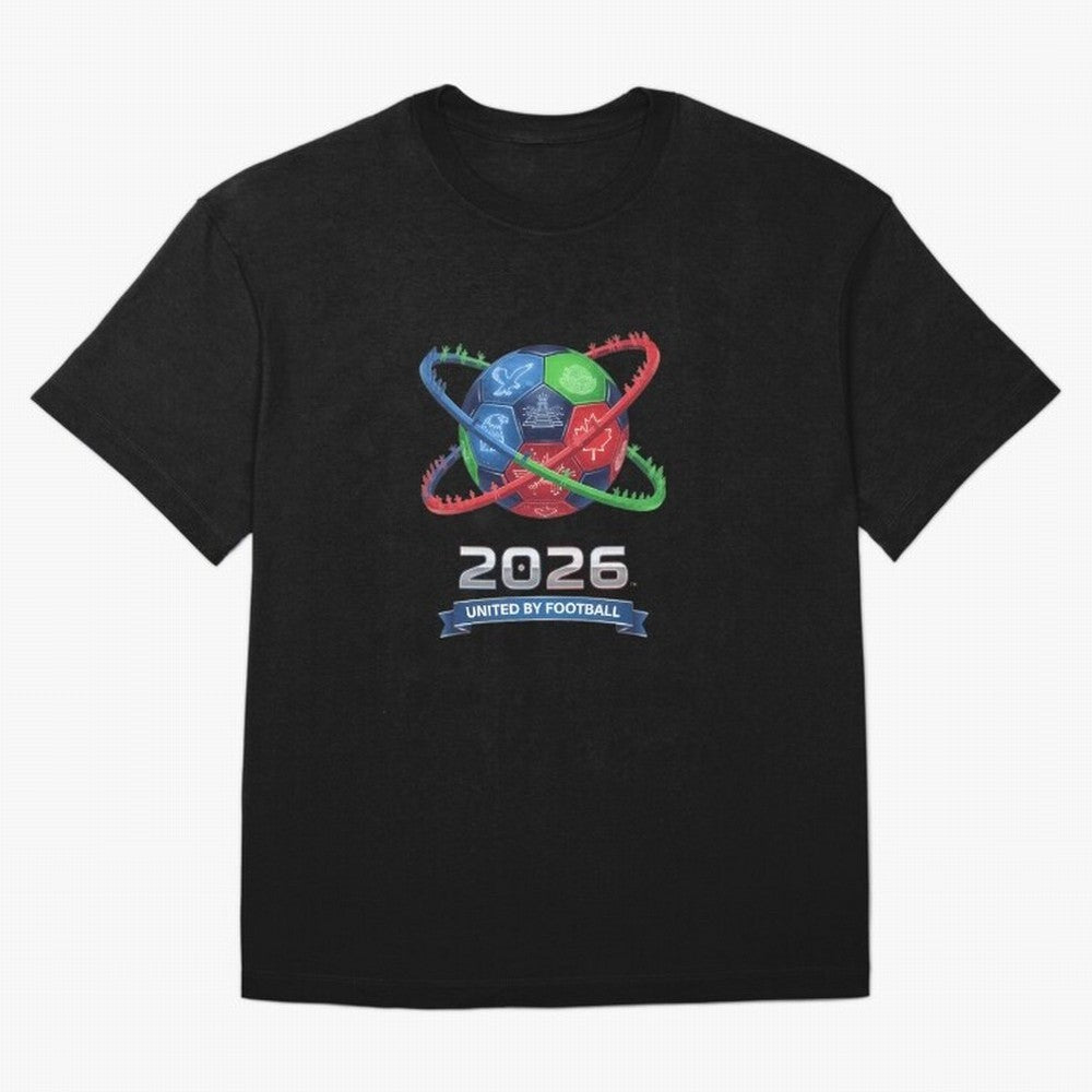 United By Football 2026 Global Connectivity Oversized T-Shirt Keep Football History Alive during FIFA World Cup 2026 Group Stage Built around Mbappe and Neymar, Argentina, France and Brazil Energy, Retro Football Energy, Iconic Rivalries, Trophy