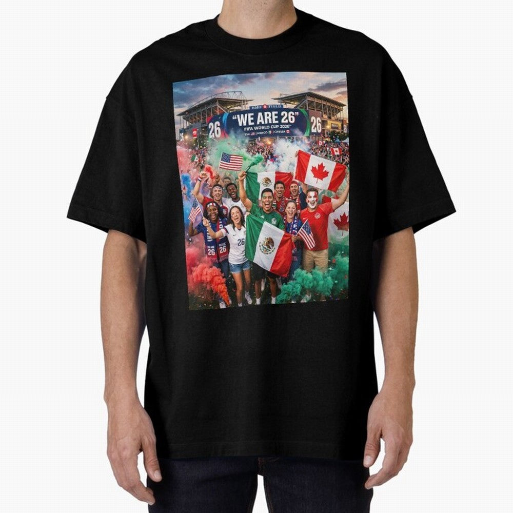 2026 World Cup Fans Celebrate Oversized T-Shirt Celebrate Golden Goal Energy in FIFA World Cup 2026 USA Canada Mexico for Fans of Haaland and Mbappe and Brazil, Portugal and Argentina, Bringing Sports Nostalgia, International Competition, Famous