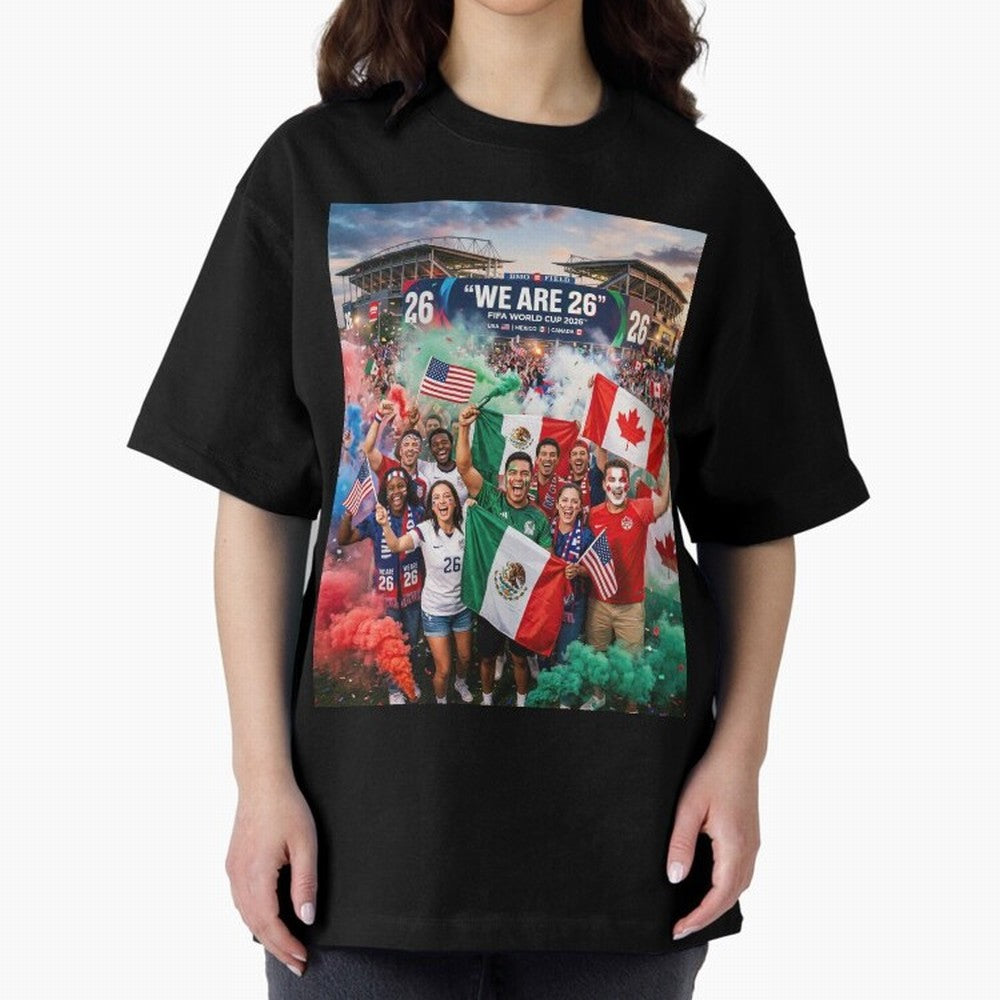 2026 World Cup Fans Celebrate Oversized T-Shirt Celebrate Golden Goal Energy in FIFA World Cup 2026 USA Canada Mexico for Fans of Haaland and Mbappe and Brazil, Portugal and Argentina, Bringing Sports Nostalgia, International Competition, Famous